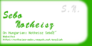 sebo notheisz business card